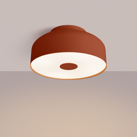 Plafon okrągły Sollux Omiq 30cm - Ochra Czerwona | Nowoczesny Design