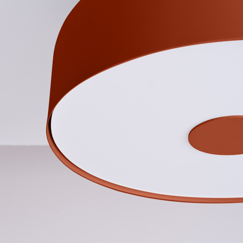 Plafon okrągły Sollux Omiq 30cm - Ochra Czerwona | Nowoczesny Design