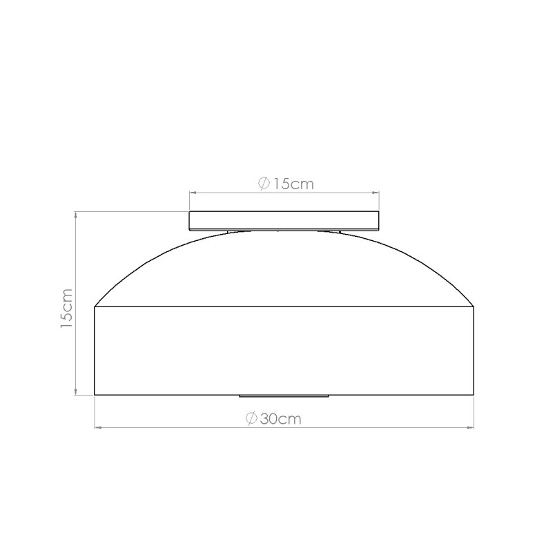 Plafon okrągły Sollux Omiq 30cm - Ochra Czerwona | Nowoczesny Design