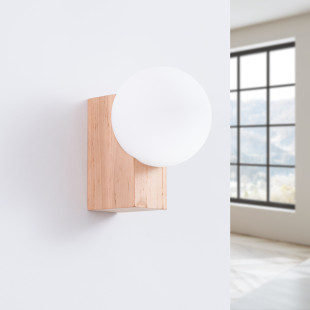 Kinkiet drewniany Bulbo Sollux | Naturalny design, 5 lat gwarancji