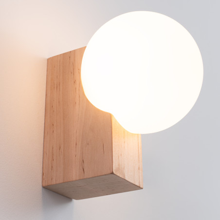 Kinkiet drewniany Bulbo Sollux | Naturalny design, 5 lat gwarancji