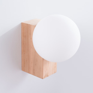 Kinkiet drewniany Bulbo Sollux | Naturalny design, 5 lat gwarancji