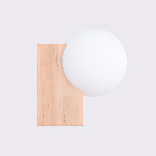 Kinkiet drewniany Bulbo Sollux | Naturalny design, 5 lat gwarancji