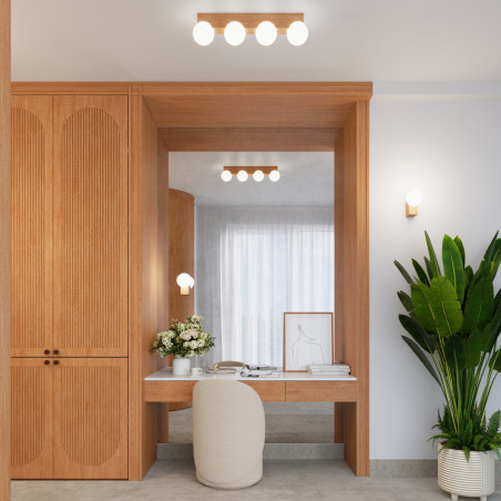 Kinkiet drewniany Bulbo Sollux | Naturalny design, 5 lat gwarancji