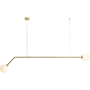 Lampa wisząca Pure Gold Aldex - 2 szkła, biało-złota | Sklep z lampami