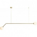 Lampa wisząca Pure Gold Aldex - 2 szkła, biało-złota | Sklep z lampami