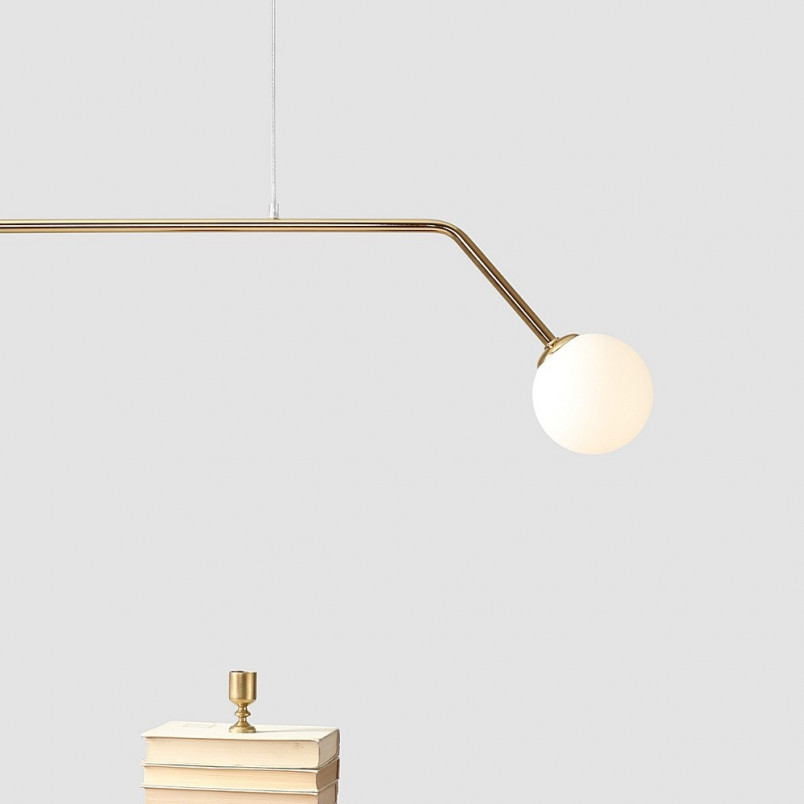 Lampa wisząca Pure Gold Aldex - 2 szkła, biało-złota | Sklep z lampami