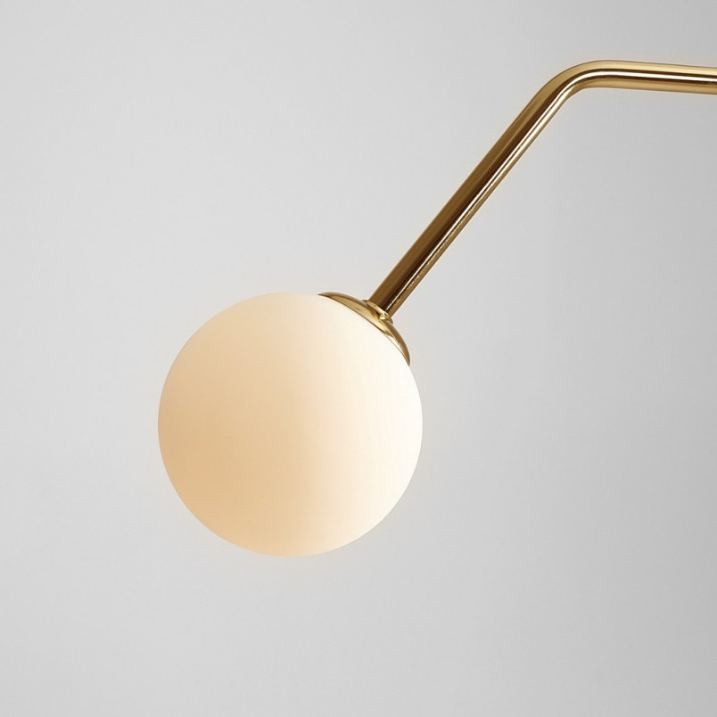 Lampa wisząca Pure Gold Aldex - 2 szkła, biało-złota | Sklep z lampami