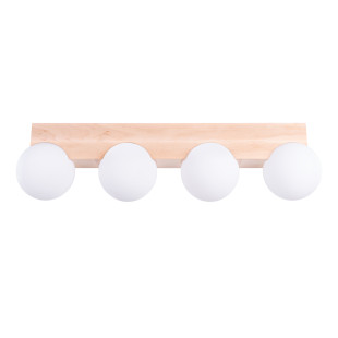 Plafon drewniany Bulbo Sollux | 63cm | Naturalne drewno