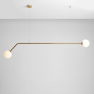 Lampa wisząca Pure Gold Aldex - 2 szkła, biało-złota | Sklep z lampami