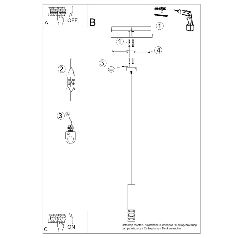 Lampa wisząca Sollux Lami - Minimalizm i styl | Kup teraz!