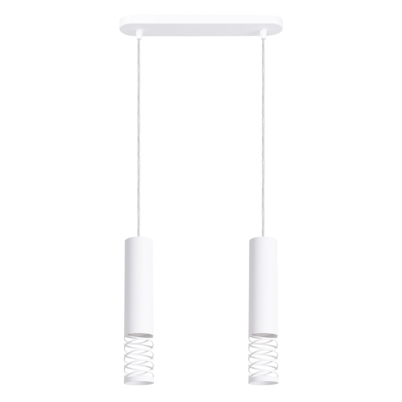 Lampa wisząca 2 punktowa Lami biała Sollux | Nowoczesny design