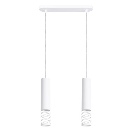 Lampa wisząca 2 punktowa Lami biała Sollux | Nowoczesny design