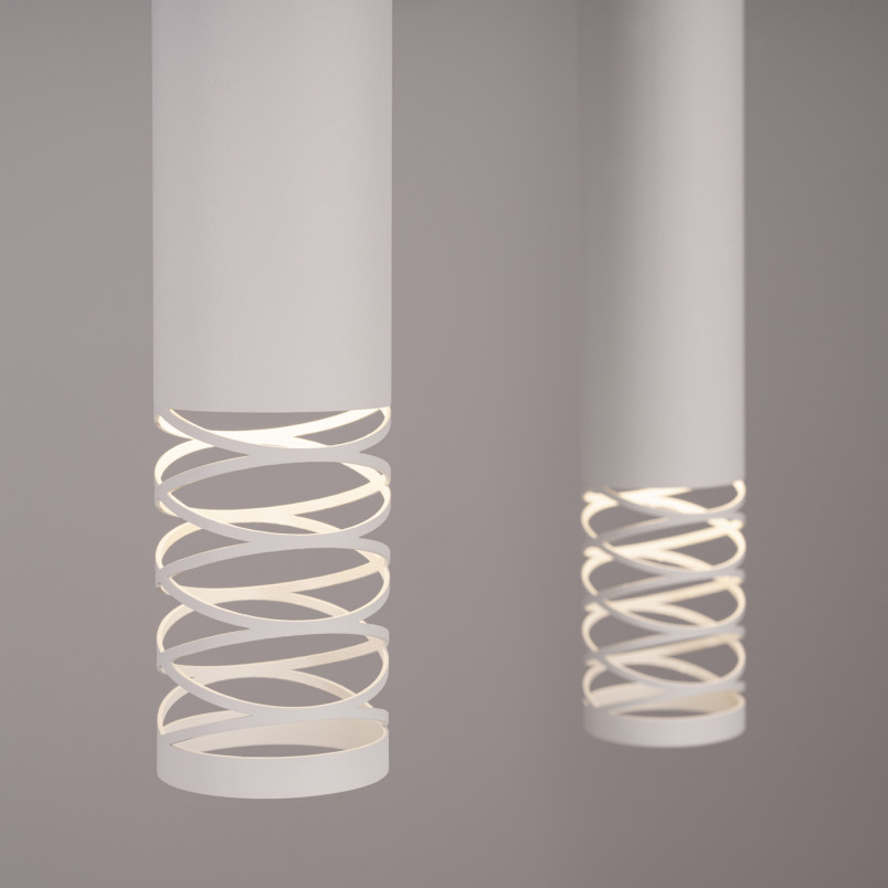 Lampa wisząca 2 punktowa Lami biała Sollux | Nowoczesny design