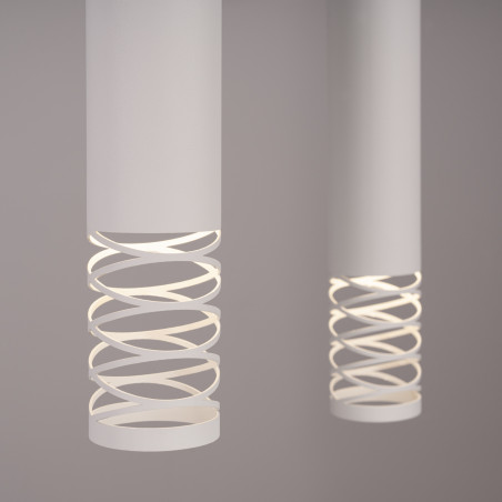 Lampa wisząca 2 punktowa Lami biała Sollux | Nowoczesny design