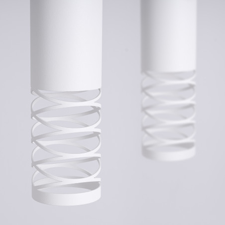 Lampa wisząca 2 punktowa Lami biała Sollux | Nowoczesny design
