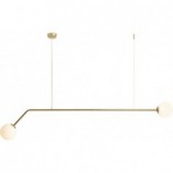 Lampa wisząca Pure Gold Aldex - 2 szkła, biało-złota | Sklep z lampami