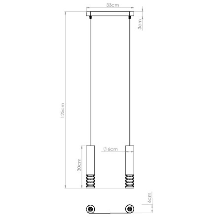 Lampa wisząca 2 punktowa Lami biała Sollux | Nowoczesny design
