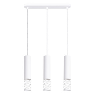 Lampa wisząca 3 punktowa Lami biała Sollux - Nowoczesny design