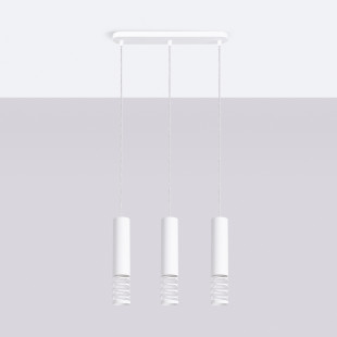 Lampa wisząca 3 punktowa Lami biała Sollux - Nowoczesny design