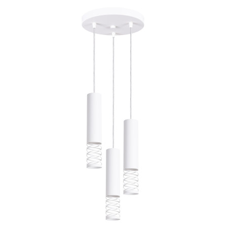 Lampa wisząca 3 punktowa Lami Round biała Sollux - Nowoczesny design