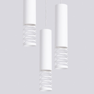 Lampa wisząca 3 punktowa Lami Round biała Sollux - Nowoczesny design