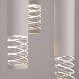 Lampa wisząca 3 punktowa Lami Round biała Sollux - Nowoczesny design