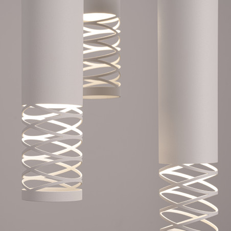 Lampa wisząca 3 punktowa Lami Round biała Sollux - Nowoczesny design