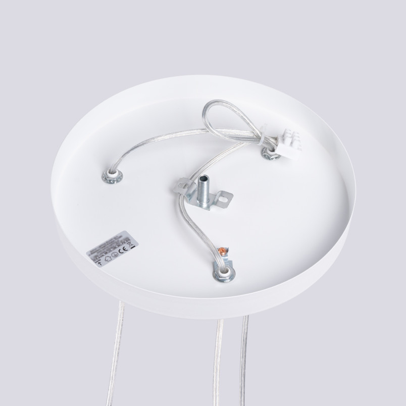 Lampa wisząca 3 punktowa Lami Round biała Sollux - Nowoczesny design