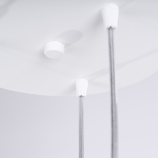 Lampa wisząca 3 punktowa Lami Round biała Sollux - Nowoczesny design