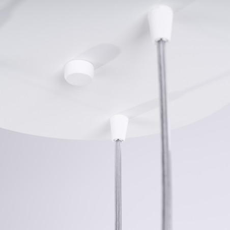 Lampa wisząca 3 punktowa Lami Round biała Sollux - Nowoczesny design