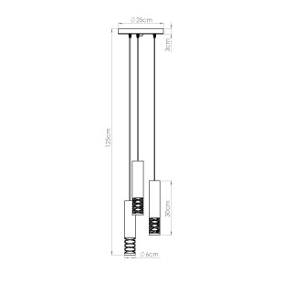 Lampa wisząca 3 punktowa Lami Round biała Sollux - Nowoczesny design