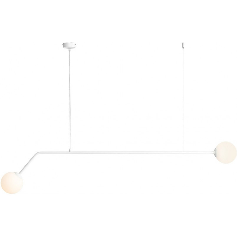 Lampa wisząca biała Aldex Pure White - 2 kule szklane | Sklep z lampami