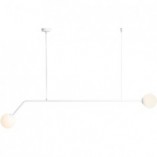 Lampa wisząca biała Aldex Pure White - 2 kule szklane | Sklep z lampami