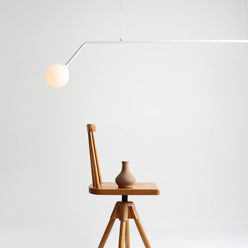Lampa wisząca biała Aldex Pure White - 2 kule szklane | Sklep z lampami