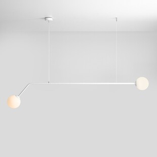 Lampa wisząca biała Aldex Pure White - 2 kule szklane | Sklep z lampami