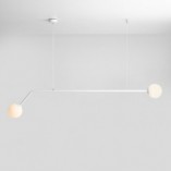 Lampa wisząca biała Aldex Pure White - 2 kule szklane | Sklep z lampami