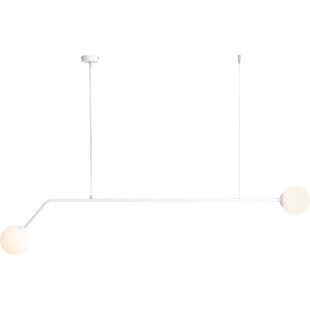 Lampa wisząca biała Aldex Pure White - 2 kule szklane | Sklep z lampami