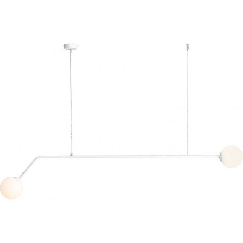 Lampa wisząca biała Aldex Pure White - 2 kule szklane | Sklep z lampami