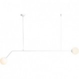 Lampa wisząca biała Aldex Pure White - 2 kule szklane | Sklep z lampami