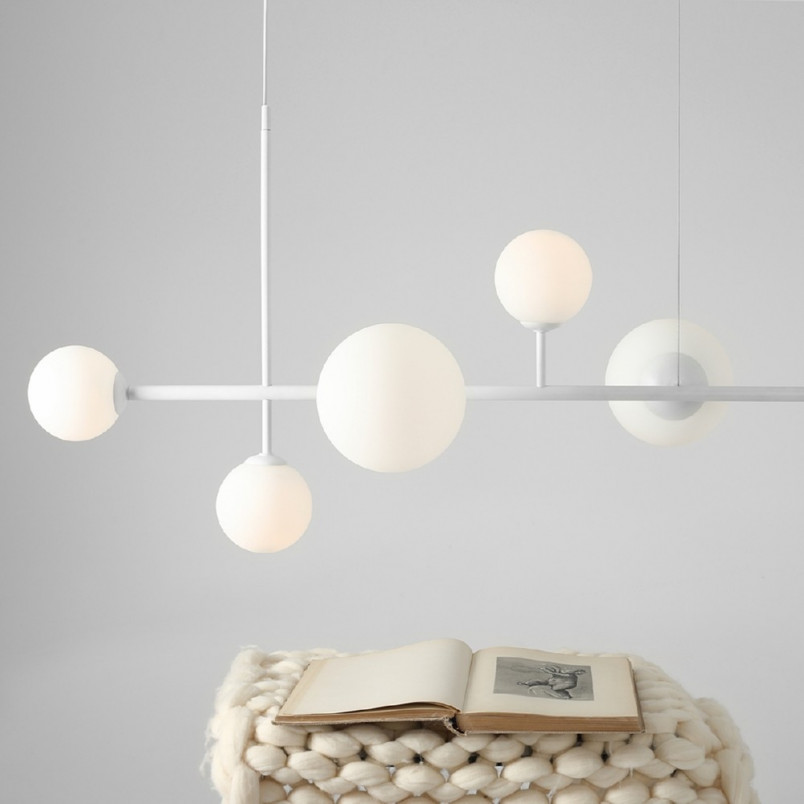Lampa wisząca Dione VI biała Aldex - nowoczesny design