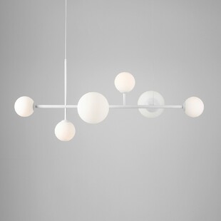 Lampa wisząca szklane kule Dione 130 biała marki Aldex