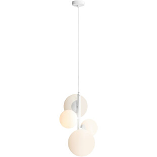Lampa wisząca 4 szklane kule Bloom biała marki Aldex