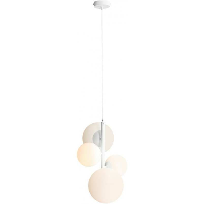 Lampa wisząca Bloom Aldex - 4 szklane kule, biała
