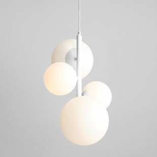 Lampa wisząca 4 szklane kule Bloom biała marki Aldex
