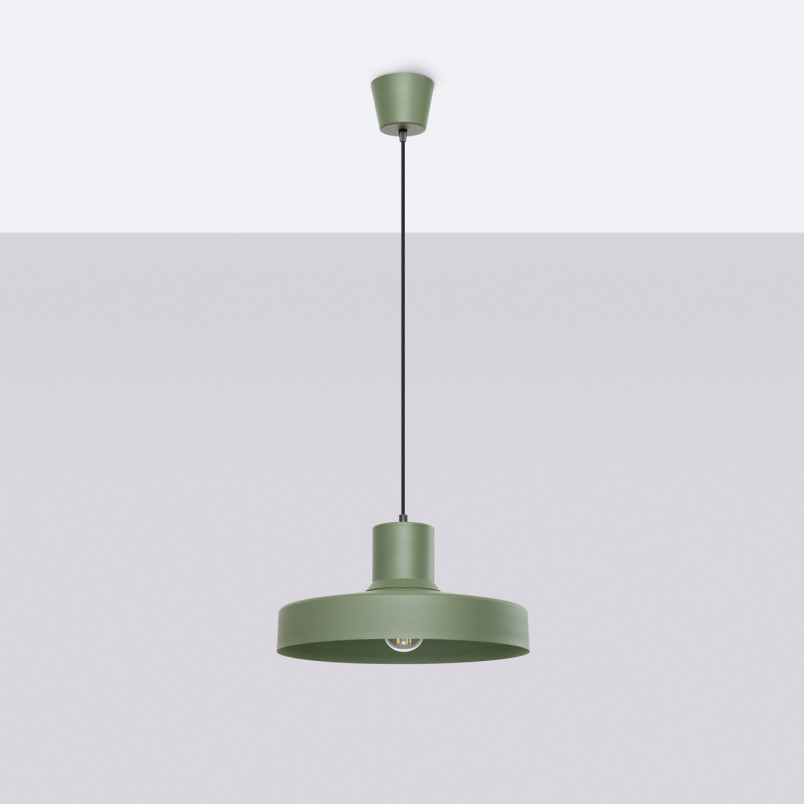 Lampa wisząca loft Bilo zielona | Sollux - Nowoczesny design