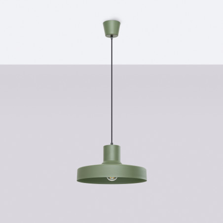 Lampa wisząca loft Bilo zielona | Sollux - Nowoczesny design