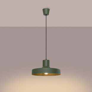 Lampa wisząca loft Bilo zielona | Sollux - Nowoczesny design