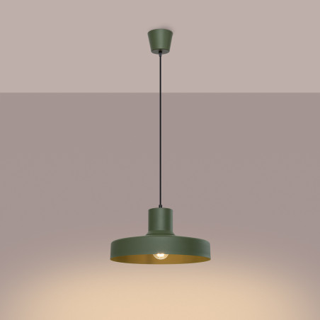 Lampa wisząca loft Bilo zielona | Sollux - Nowoczesny design