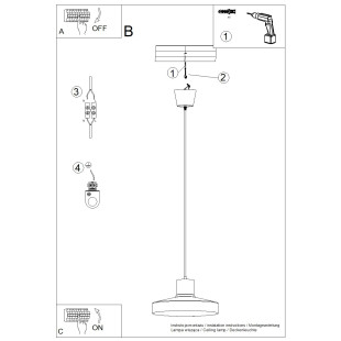 Lampa wisząca loft Bilo zielona | Sollux - Nowoczesny design